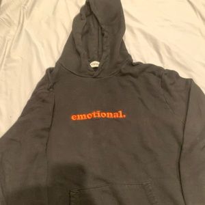 Emotional Oranges black hoodie sweatshirt - size large (medium)